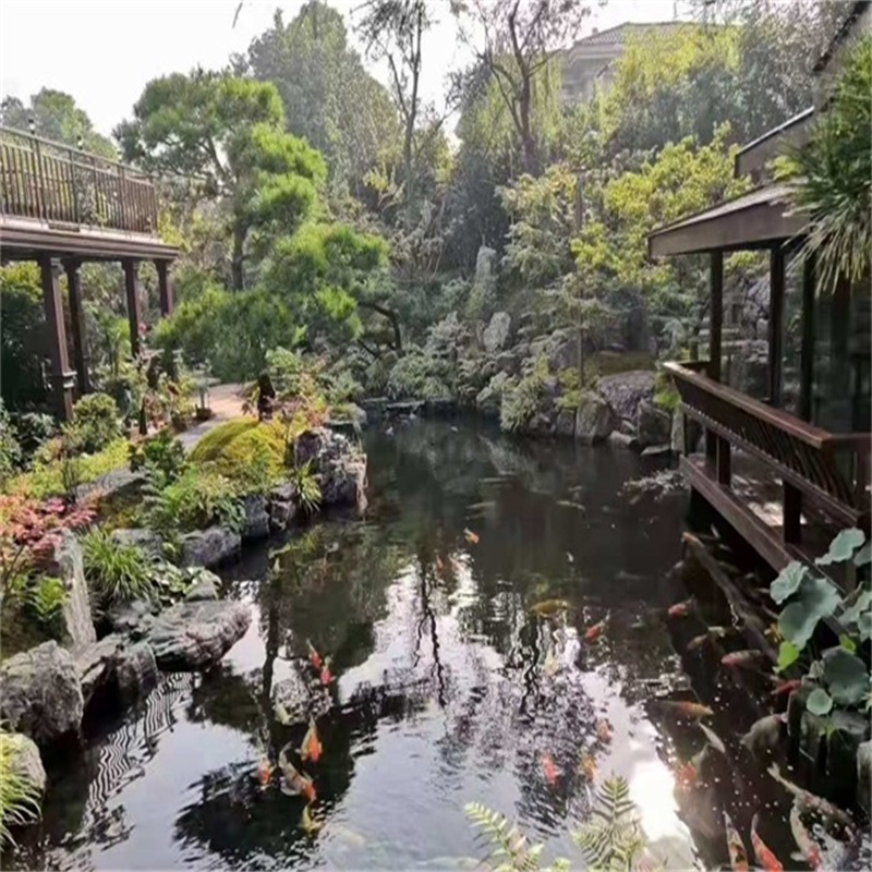 化州庭院假山鱼池样式